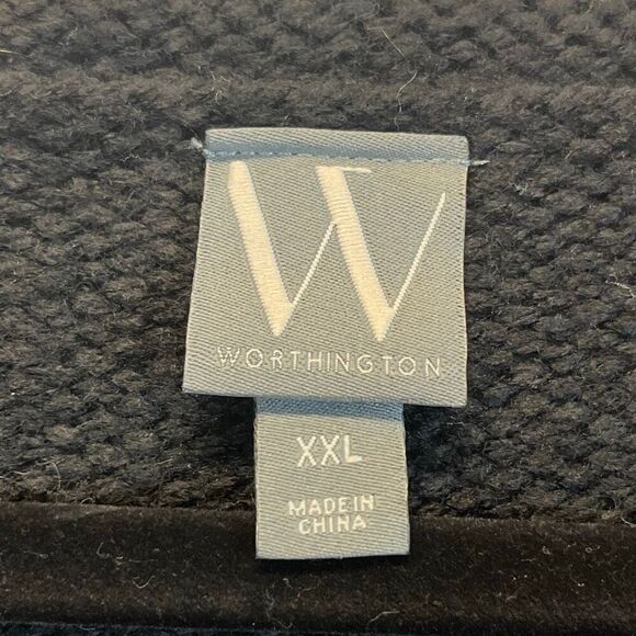 WORTHINGTON Womens Sweater XXL Crew Neck Long Sleeve Pullover Black NEW - Picture 7 of 15